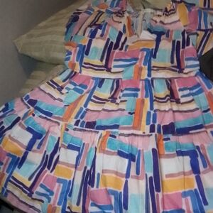 Colorful Geometric Kids Dress